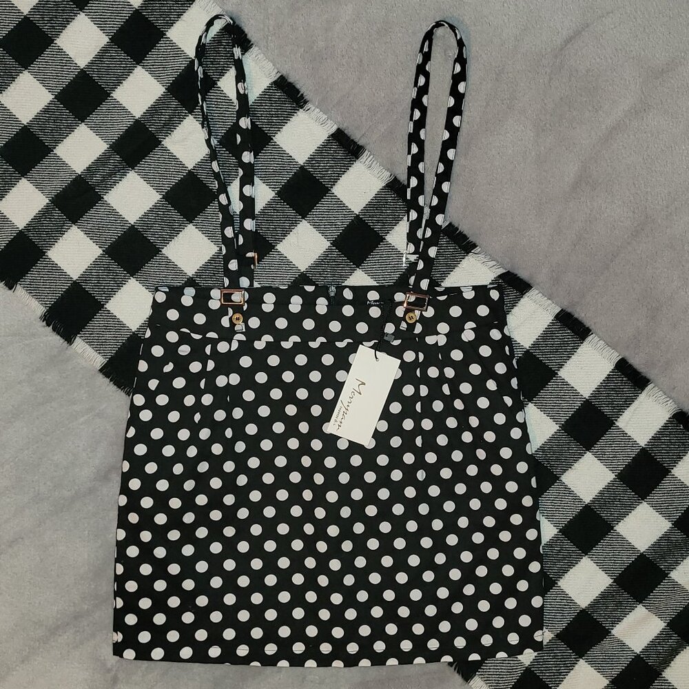 L | Merrysam | Polka Dot Suspender Skirt